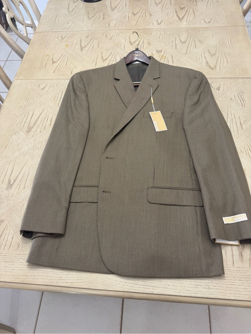 Michael Kors Olive Double-Breasted Sport Coat